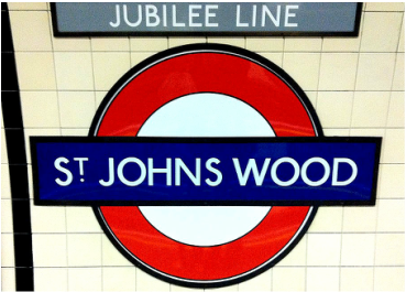 The St Johns Wood Underground Station sign - Abbey Road Crossing, London, England - Tily Travels.