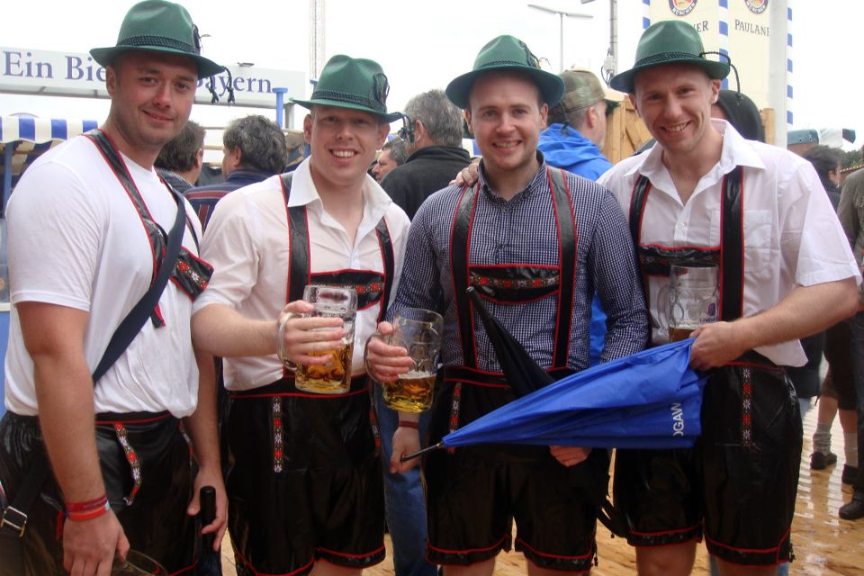 Oktoberfest Munich Photo Diary - The guys in their lederhosen.