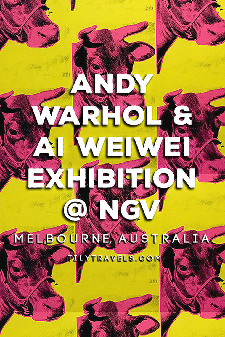 Andy Warhol & Ai Weiwei Exhibition at NGV - Cow Wallpaper - Tily Travels.