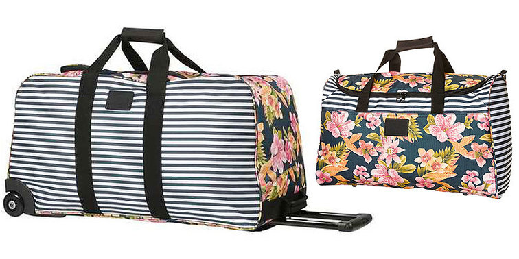 12 items I cannot travel without - #1 Unique Luggage - Billabong, flowers and stripes travel bag