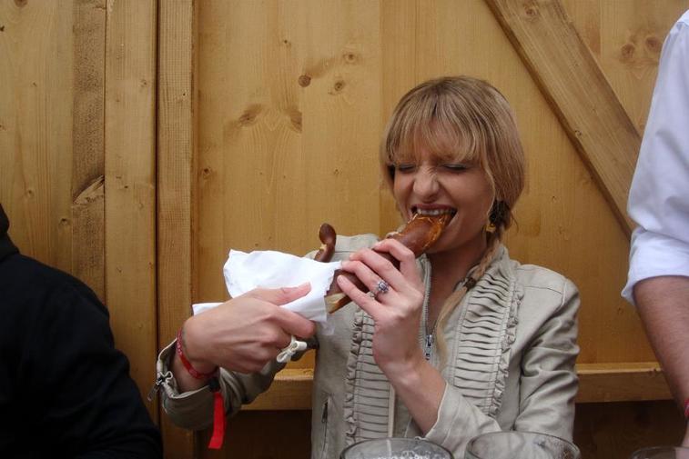 Oktoberfest Munich Photo Diary - Trying to eat the stalest pretzel in the world.