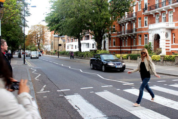 Crossing Abbey Road - Abbey Road Crossing, London, England - Tily Travels.