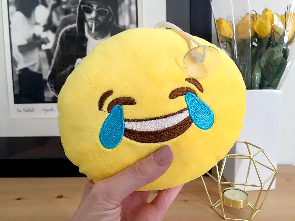Laughing emoji plush