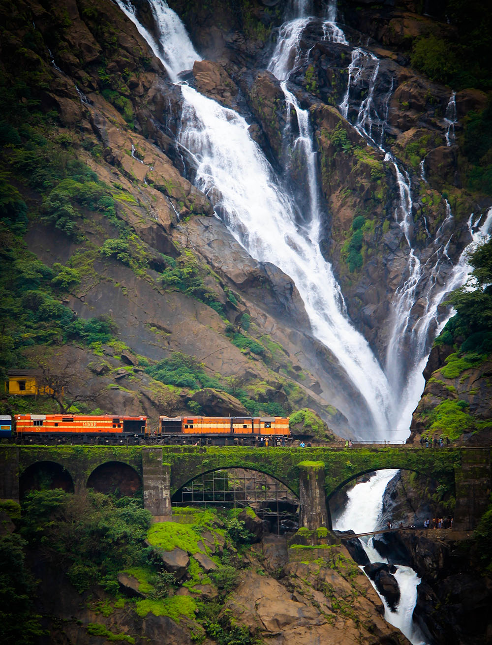 Dudhsagar Falls, Goa, India.