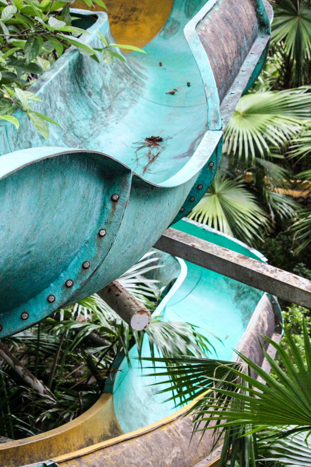 Detail of one of the larger windy water slides // Hue: Ho Thuy Tien, Photos of Vietnam's Abandoned Water Park.