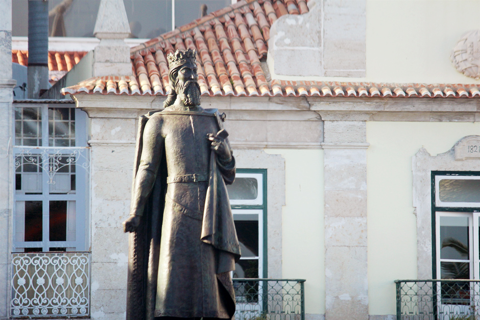 Statue of King Dom Pedro located in the Cascais Town Hall Square - Cascais, Portugal