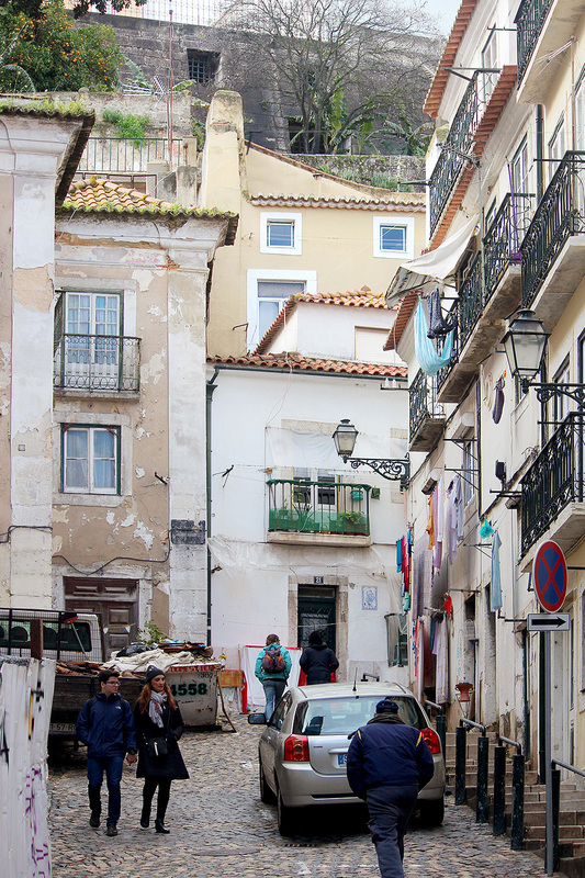 Alfama district - The narrow backstreets of Lisbon's Old Quarter.