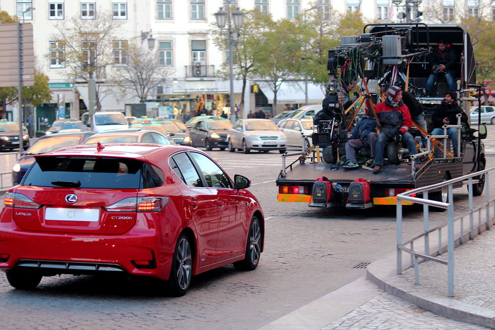 Filming the Lexus CT500h outside of Rossio Train Station - Pombaline-Baixa, Lisbon - Portugal.