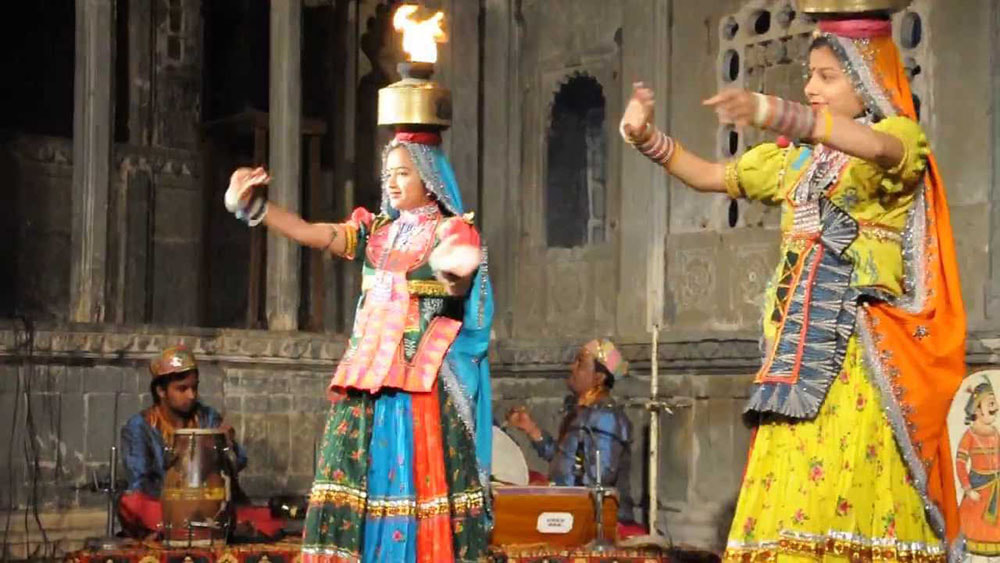 Rajasthan Folk Dance. Chari performance.