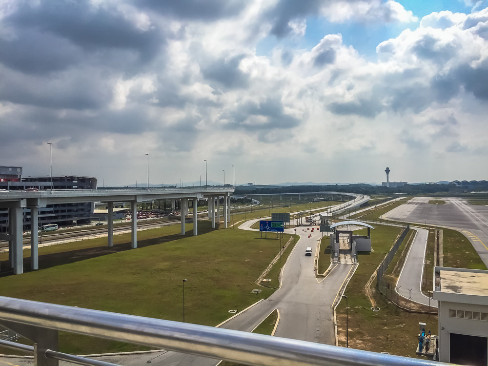 The view from the balcony, accessed from inside the international terminal at KLIA, Sepang, Malaysia.