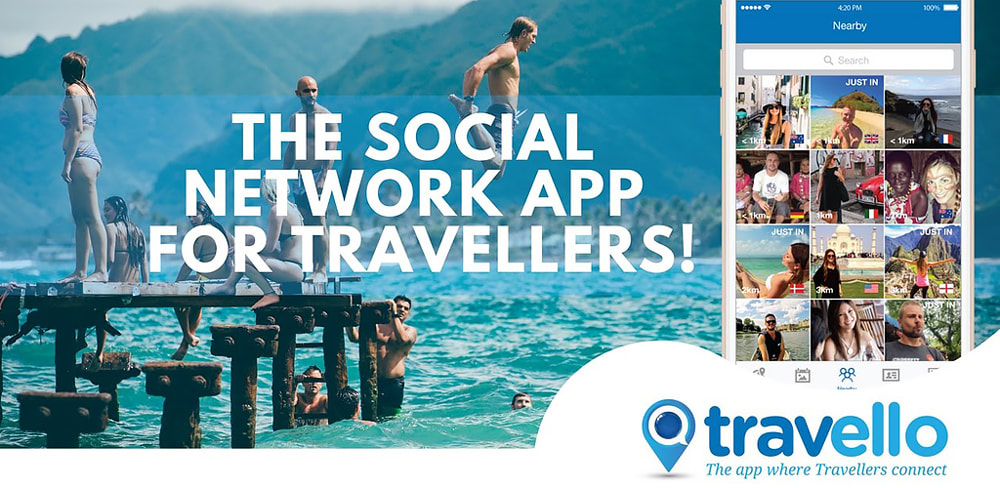 Travello social travel app banner