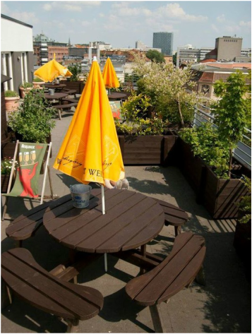 Wombat's City Hostel Berlin - Rooftop bar terrace.