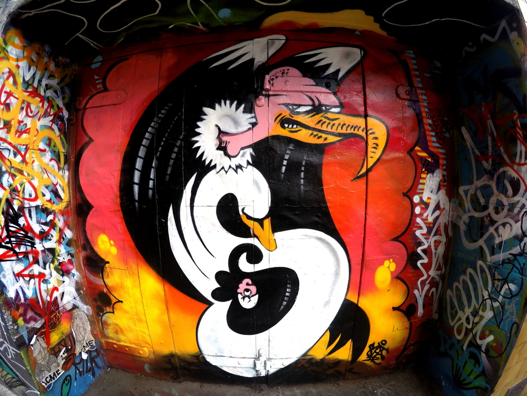 Hosier Lane Street Art, Melbourne, Australia, September 2015 - Piece by Spie.