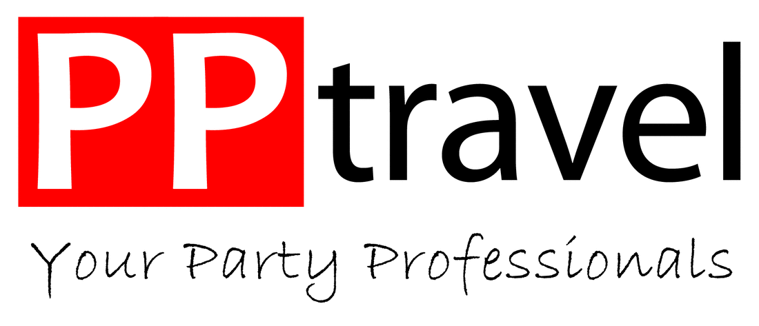 Fiesta like there's no Manana, La Tomatina - The worlds largest food fight. PP Travel logo.