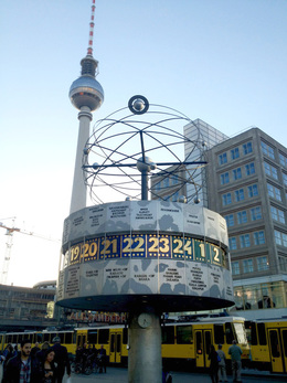 Berlin photo diary - World clock, Alexanderplatz.