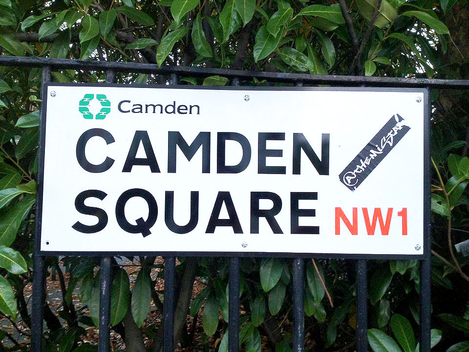 Camden Square street sign - Camden Town, London England - Tily Travels.