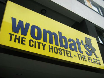 Wombat's City Hostel Berlin - Hostel sign.