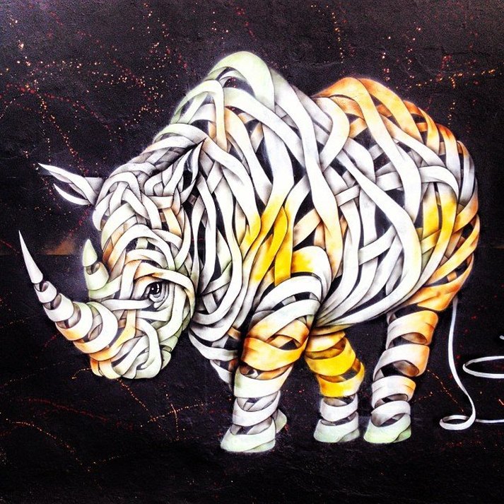 Rhino by Otto Schade (Osch), Hawley Street, Camden Town - Camden Town Street Art, London England - Tily Travels.