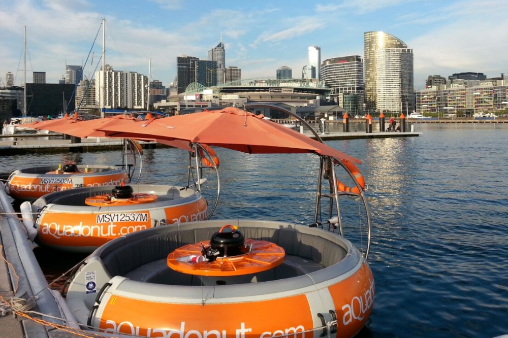 Melbourne Water Play: Where to go when you’re sick of the Pool! Aqua Donut, Docklands, Melbourne.