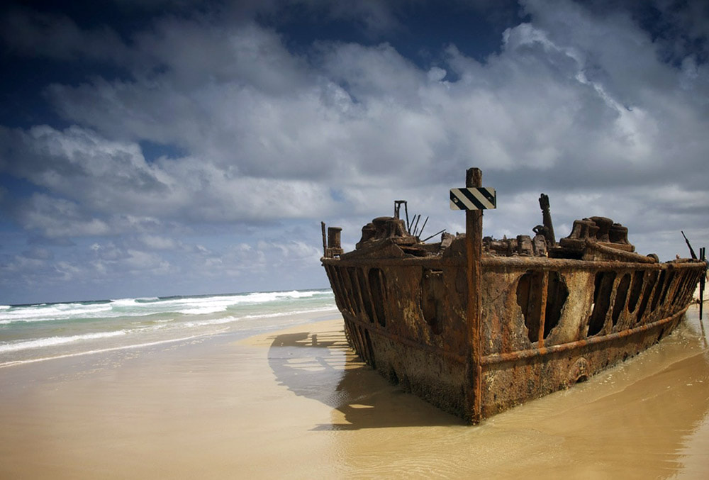 Australia's Most Impressive Destinations In 2019 - Shipwreck, Fraser Island, Australia.