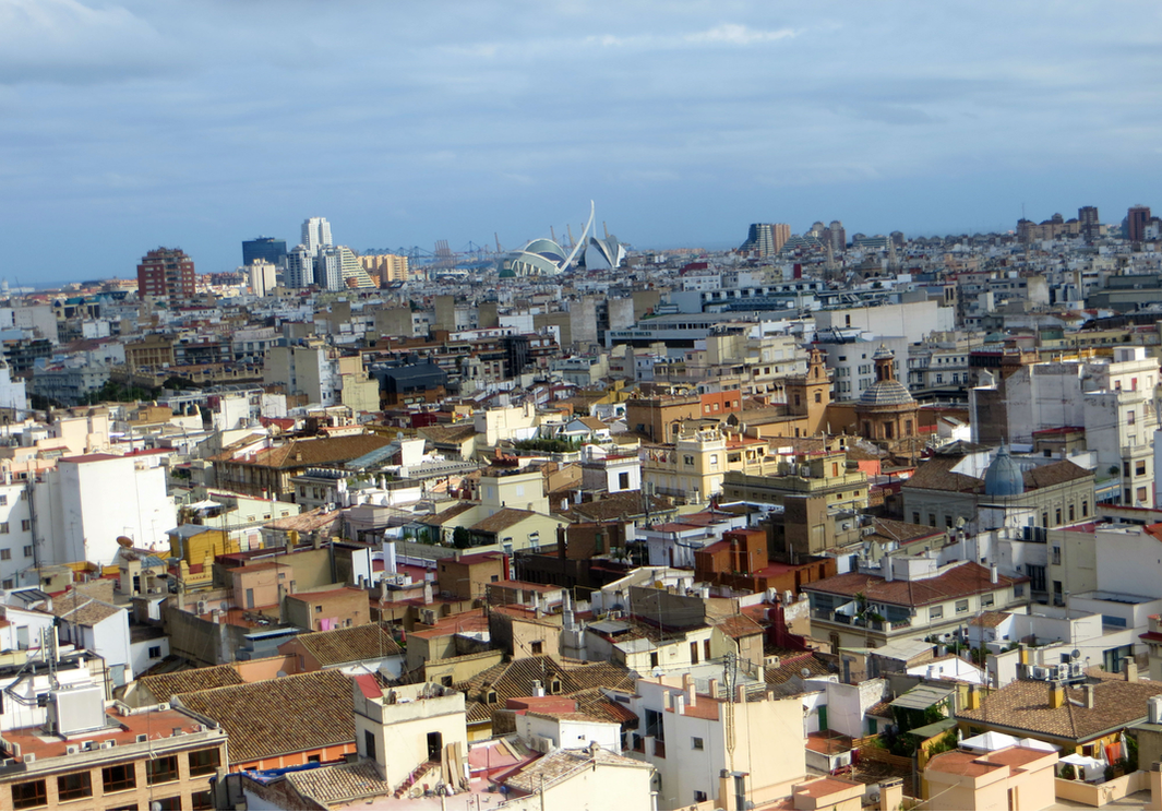 Valencia, Spain, photo diary - A view of Valencia from Valencia Cathedral bell tower.