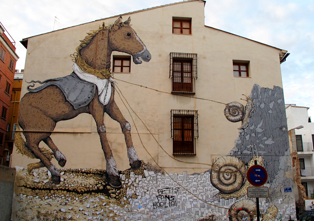 Valencia, Spain, photo diary - Street art by Erik il Cane.