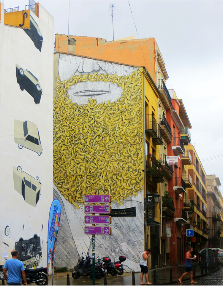 Valencia, Spain, photo diary - Street art by Blu and Escif.