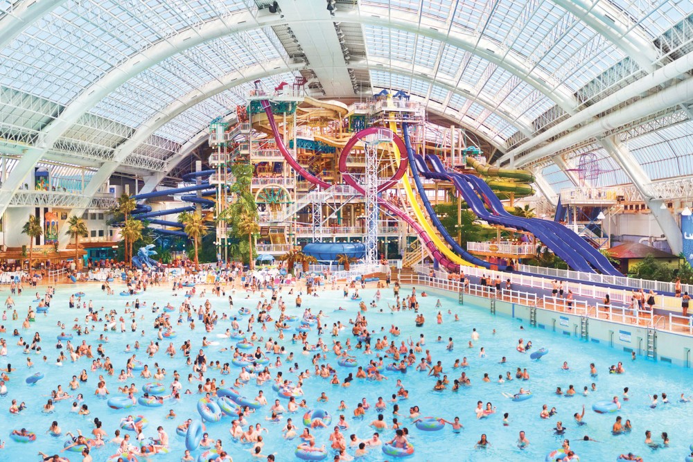 Alberta: 8 Facts Every Visitor to Edmonton Should Know - The wave pool and water park inside West Edmonton Mall.