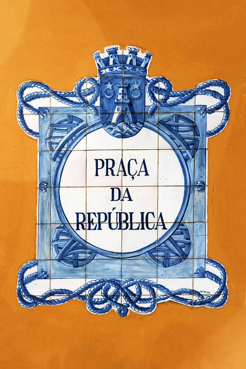 Praça da República street sign. - The Fairytale Historic Centre of Sintra, Portugal - www.tilytravels.com