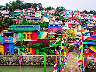 STREET ART SEMARANG, JAVA Colourful Kampung Pelangi (The Rainbow Village) Photo Diary.