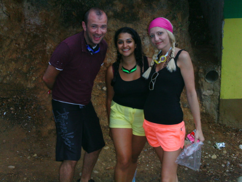 Barry, Kel, Natalie - In Bunol before La Tomatina 2013