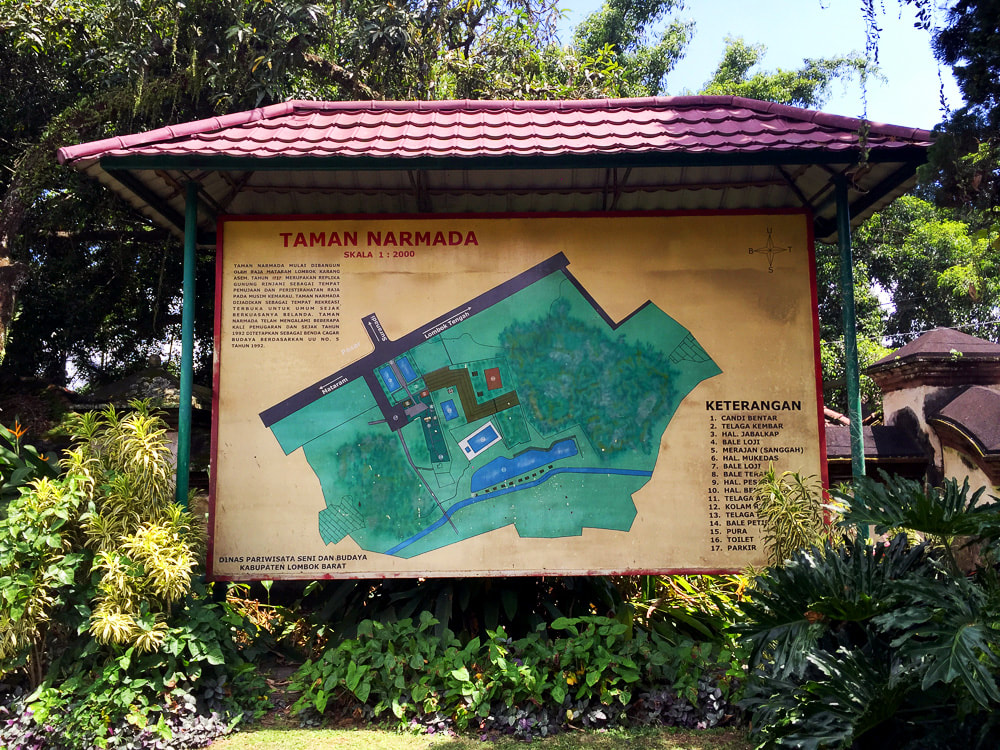 Taman Narmada map - Taman Narmada (Narmada Park), Mataram, Lombok, Indonesia.