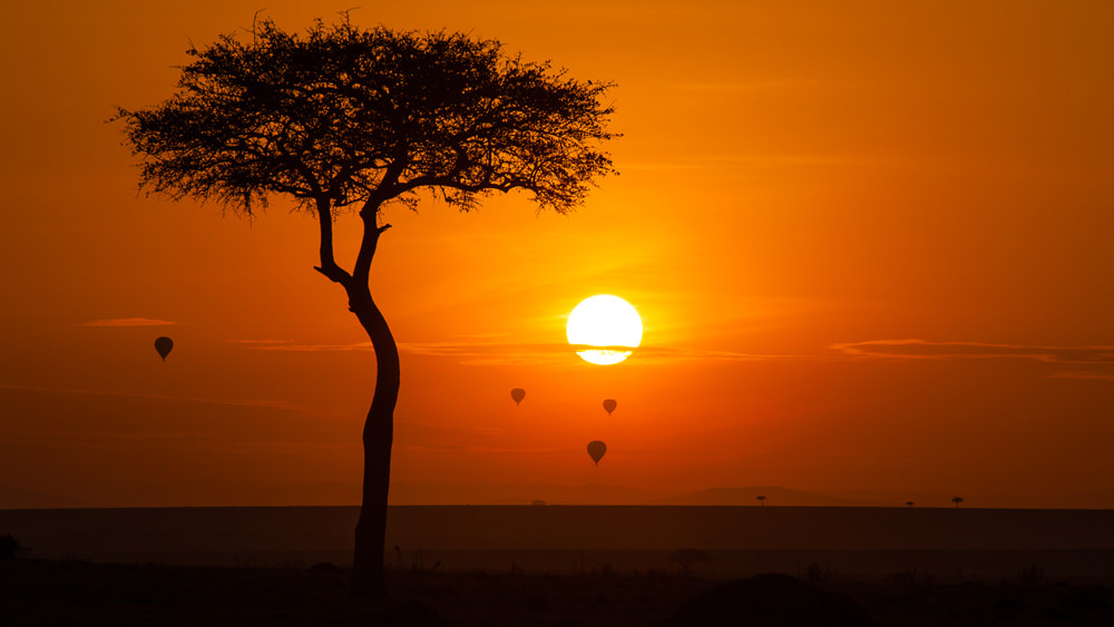10 of the Best Places in the World to go Hot Air Ballooning: Maasai Mara National Reserve Kenya.