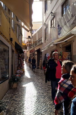 Retail stores on the narrow streets of Sintra. - The Fairytale Historic Centre of Sintra, Portugal - www.tilytravels.com
