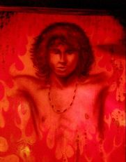 Alternative Berlin 666 Anti Bar Crawl, Berlin, Germany - A painting of Jim Morrison on the wall at Yesterday Bar.