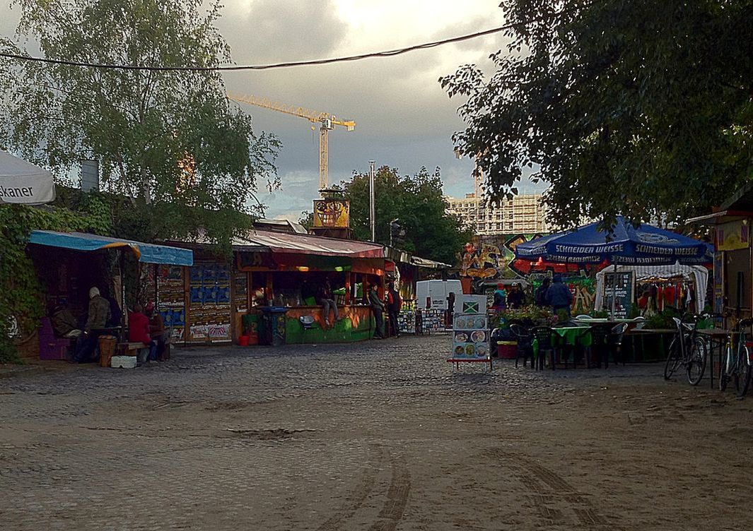 Yaam, Berlin, Germany - Market and food stalls