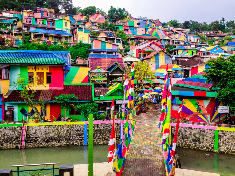 Colourful Kampung Pelangi (The Rainbow Village) Photo Diary. Wonosari, Semarang, Java, Indonesia.