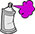 Purple graffiti spray can